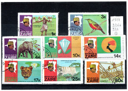 ZAIRE 1978 YT N° 926 à 933 Oblitérés - Used Stamps