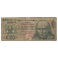 Billet, Mexique, 10 Pesos, 1971, 1971-02-03, KM:63d, B+ - Mexico