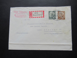 BRD 1960 Heuss II Nr.259 Und 262 MiF Einschreiben Rosenheim - München Umschlag Max Münster Stadtinspektor A.D. - Cartas