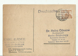 BERLIN GS 1950 - Postkaarten - Gebruikt