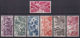 AEF - ANNEE COMPLETE 1946 - VICTOIRE + TCHAD AU RHIN - YVERT N°PA43/49 * MLH - COTE = 16.25 EUR. - Unused Stamps