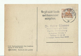 BERLIN GS 1954 SST - Postcards - Used