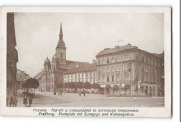 CPA Slovaquie Bratislava Pozsony La Place Synagogue - Judaica - Slovaquie