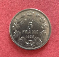1 Pièces Belgique De 5 Francs -  1930 - 5 Frank & 1 Belga