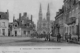 CPA 36 CHATEAUROUX PLACE SAINT LUC ET EGLISE SAINT ANDRE (cliché Pas Courant - Chateauroux