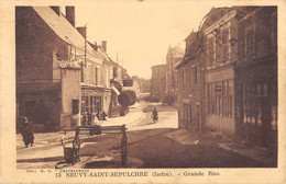 CPA 36 NEUVY SAINT SEPULCHRE GRANDE RUE - Otros & Sin Clasificación