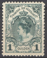 Nederland 1899 NVPH Nr 49 Ongebruikt/MH Kroningsgulden, Inhuldiging Koningin Wilhelmina, Inauguration Queen Wilhelmina - Ongebruikt