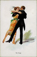 USABAL SIGNED 1910s POSTCARD - THE TANGO / COUPLE DANCING - N.1092 (3079) - Usabal