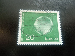 Deutsche Bundespost - Europa - Cept - Val 20 - Vert - Oblitéré - Année 1960 - - 1960