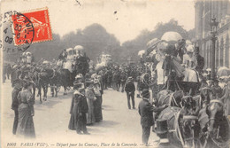 PARIS-75008-DEPART POUR LES COURSES, PLACE DE LA CONCORDE - Paris (08)