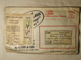 Ancien Patron De La Revue "L'ECHO DE LA MODE" De 1961 - Taille 44 - N°G206 - Une Veste Trois Quarts - Schnittmuster