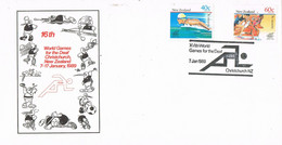 44290. Carta CHRISTCHURCH (New Zealand) 1989. World Games, Natacion, Carreras SEOUL - Covers & Documents