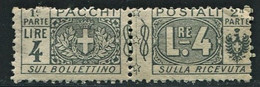 REGNO 1914-22 PACCHI NODO 4 LIRE ** MNH - Postal Parcels