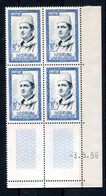 RC 22623 MAROC N° 362 MOHAMED V BLOC DE 4 COIN DATÉ NEUF ** MNH TB - Morocco (1956-...)