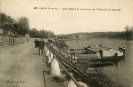 Ablon Sur Seine * Le Quai Magne Et Panorama De Villeneuve St Georges * Bateau Lavoir - Ablon Sur Seine
