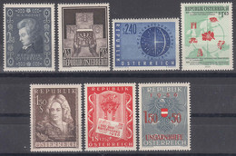 Austria 1956 Complete Year, Mint Never Hinged - Ungebraucht