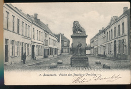 OUDENAARDE  PLAINE DES JESUITES ET FONTAINE       2 SCANS - Oudenaarde