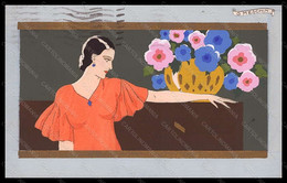 Artist Signed Illustratori G. Meschini Lady Art Deco Hand Painted Pc VK5844 - Non Classés