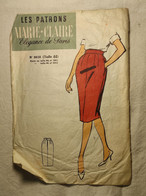 Ancien Patron De La Revue "MARIE CLAIRE" Des Années 60 - Taille 44 - N°5610 - Une Jupe - Patrones