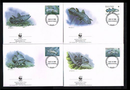 1998 - Comoros FDC Mi. 1261-1264 - Fauna & Animals - Sea- & Waterlife - Coelacanth - WWF [NH122] - FDC