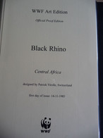 (WWF) REPUBIQUE CETRAL AFRICA  - 1983  * WWF * BLACK RHINO *  Official Proof Edition Set - Collezioni & Lotti