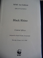 (WWF) REPUBIQUE CETRAL AFRICA  - 1983  * WWF * BLACK RHINO *  Official Proof Edition Set - Lots & Serien