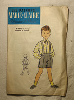 Ancien Patron De La Revue "MARIE CLAIRE" Des Années 60 - Taille 2 à 4 Ans - N°6842 - Chemise Et Culotte - Patrons