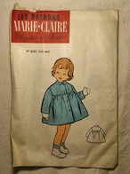 Ancien Patron De La Revue "MARIE CLAIRE" Des Années 60 - Taille 1 à 2 Ans - N°2107 - Un Manteau - Cartamodelli