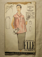 Ancien Patron De La Revue "ELLE" Des Années 60 - Taille 38,40,42,44,46,48,50 - N°980D - Marinière Et Jupe De Grossesse - Patrons