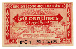 1944 // ALGERIE // REGION ECONOMIQUE // Bon De Cinquante Centimes - Algérie