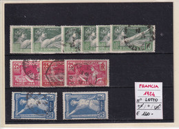 FRANCIA LOTTO 1924 USED-MNH - Altri & Non Classificati