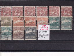 SAN MARINO LOTTO 1921-23 - Used Stamps