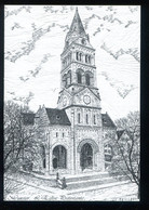 Delcampe - CPM Neuve 68 MUNSTER L'Eglise Protestante Vue  Par L'illustrateur Maillard - Munster