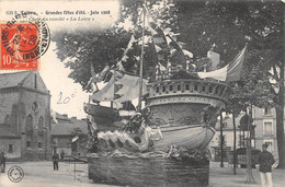 CPA 37 TOURS GRANDES FETES D'ETE 1908 CHAR DU COMITE LA LOIRE - Tours