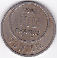 Tunisie Protectorat Français . 100 Francs 1950 - AH 1370. Copper Nickel - Tunesië