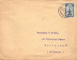 COB 164 Sur Lettre - Obl 1920  à Mechelen Malines - Enveloppe Envoyée à Solingen IV Allemagne - Storia Postale