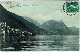 CPA Suisse Lugano. Gandria, Colorisée, Circulé En 1913 - TI Tessin