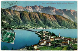 CPA Suisse Lago Di Lugano. Melide E Monte Generoso, Colorisée, Circulé En 1913 - TI Tessin