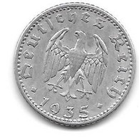 Allemagne, 50 Reichspfennig 1935 A (1214) - 50 Reichspfennig