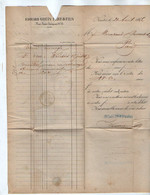 VP19.406 - 1866 - Lettre / Bordereau - Banque Edouard GOUIN Père & Fils à NANTES Pour PARIS - Bank & Versicherung