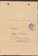 Deutsches Reich Dienst OBERHAUSEN 1930 Folded Cover Brief SCHENNINGEN (Württemberg) - Dienstzegels