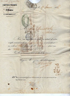 VP19.407 - 1860 - Lettre / Bordereau - Banque / Comptoir D'Escompte / A. GOURMEL & Cie à LIBOURNE Pour ILE D'OLERON - Banco & Caja De Ahorros
