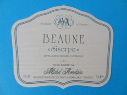 Etiquette De Vin Beaune Siserpe Michel Arcelain - Bourgogne