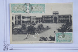 U14 COTE DES SOMALIS  BELLE  CARTE  1910  DJIBOUTI  ABYSSINIE   +PAIRE DE TP + AFFRANCH. PLAISANT - Brieven En Documenten