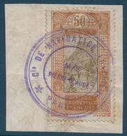 Colonies GUINEE Fragment N°93 Oblitéré Cachet Violet Des Compagnies De Navigation MS Pierre-Claude RARE ! - Used Stamps
