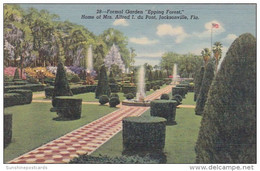 Florida Jacksonville Formal Garden Epping Forest Home Of Mrs Alfred I Du Pont Curteich - Jacksonville