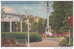 Florida Jacksonville Hemming Park Downtown Curteich - Jacksonville