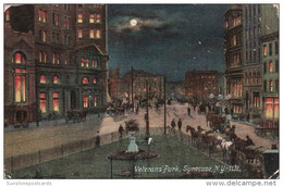New York Syracuse Veterans Park At Night 1910 - Syracuse