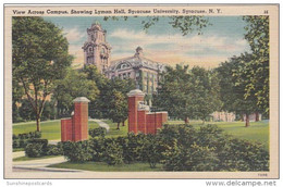 New York Syracuse View Across Campus Showing Lyman Hall Syracuse University 1946 - Syracuse