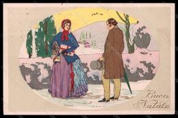 Artist Signed Gobbi Romantic Couple Christmas Serie 2626 Postcard VK7059 - Non Classés